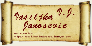 Vasiljka Janošević vizit kartica